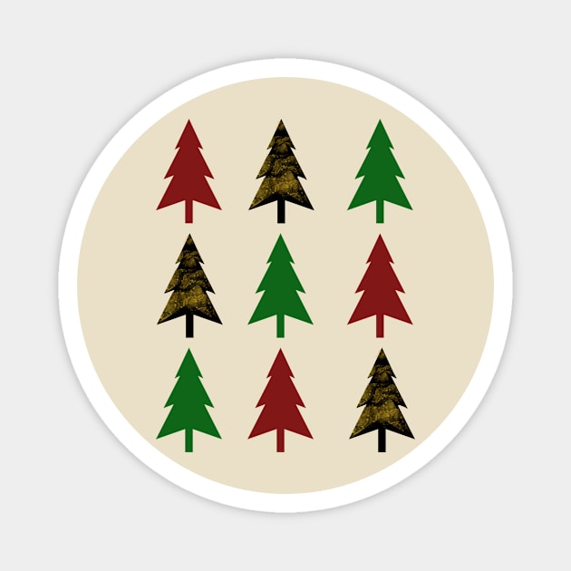 Holiday Trees Magnet by WildenRoseDesign